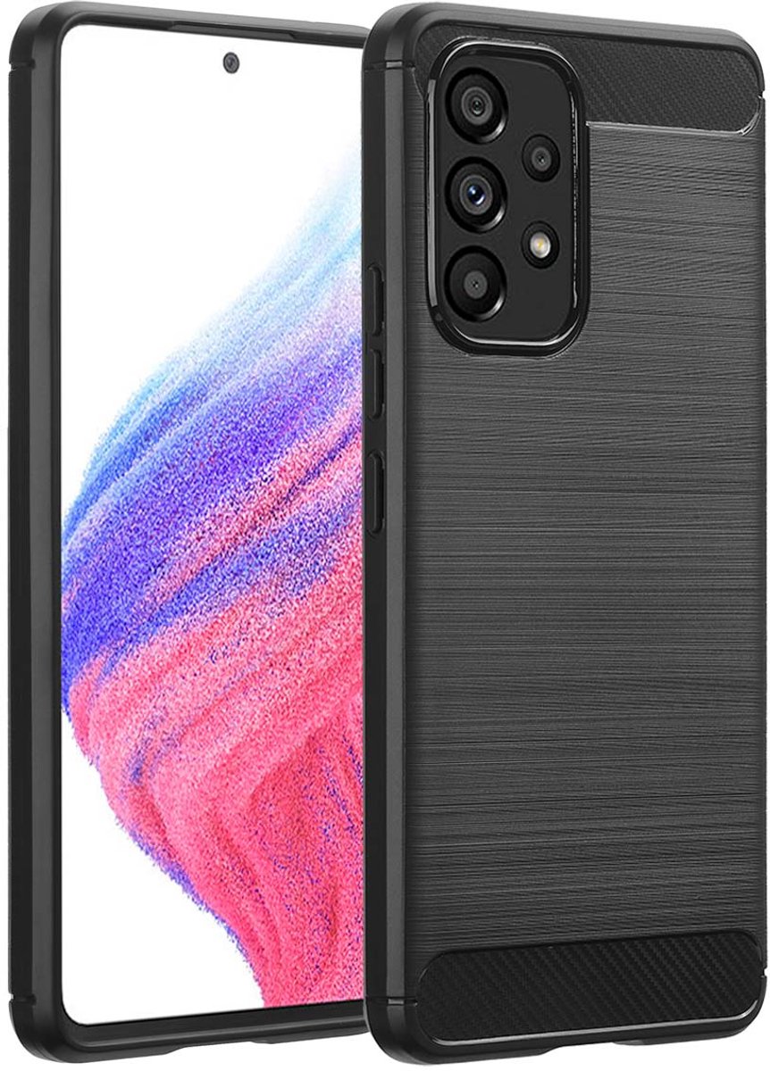 imoshion Hoesje - Geschikt voor Samsung Galaxy A53 - Brushed Backcover - Zwart