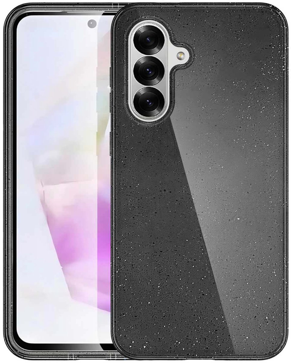 imoshion Hoesje - Geschikt voor Samsung Galaxy A36 - Sparkle Backcover - Glitter Zwart