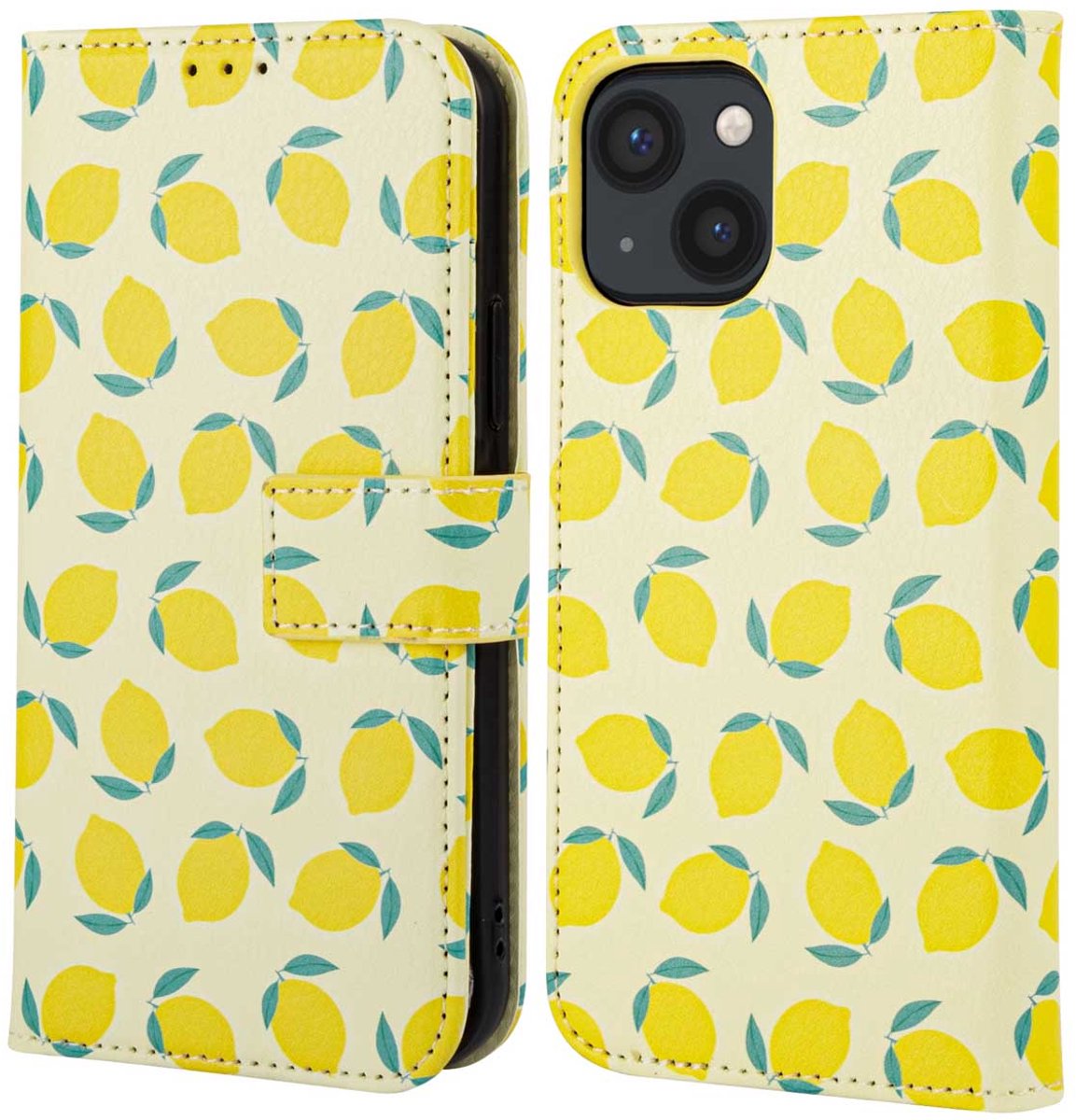imoshion Hoesje - Geschikt voor Apple iPhone 13 - Design Bookcase smartphone - Citrus Dream