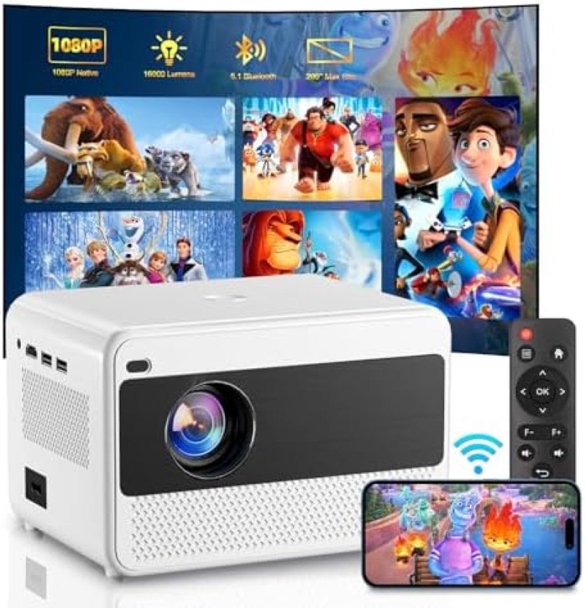 Compacte HD Beamer met Scherp Beeld en Draadloze Verbinding