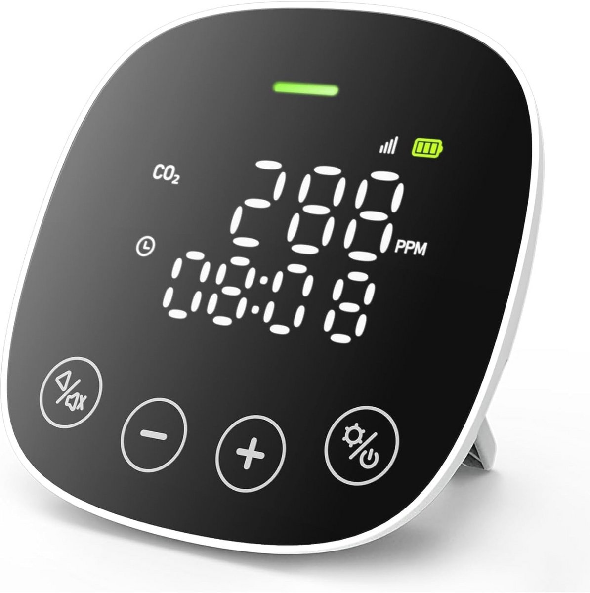 Indoor Luchtkwaliteitsmonitor met CO2-, Temperatuur- en Vochtigheidssensor - NDIR-sensor 400-5000 ppm