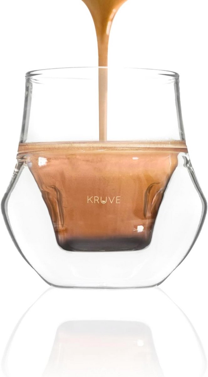 Dubbelwandig Espresso Glas Set - Handgemaakt en Wetenschappelijk Ontwerp - Helder 2,5g