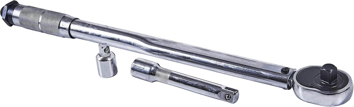 1/2 inch momentsleutelset 3-delig met adapter en verlengstang van vanadiumstaal
