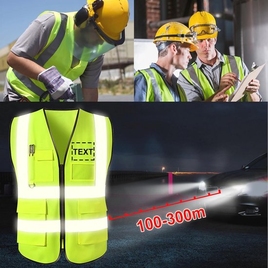 Veiligheidshesje GEEL Goedkoop | Fel Fluorescerend & Reflecterend