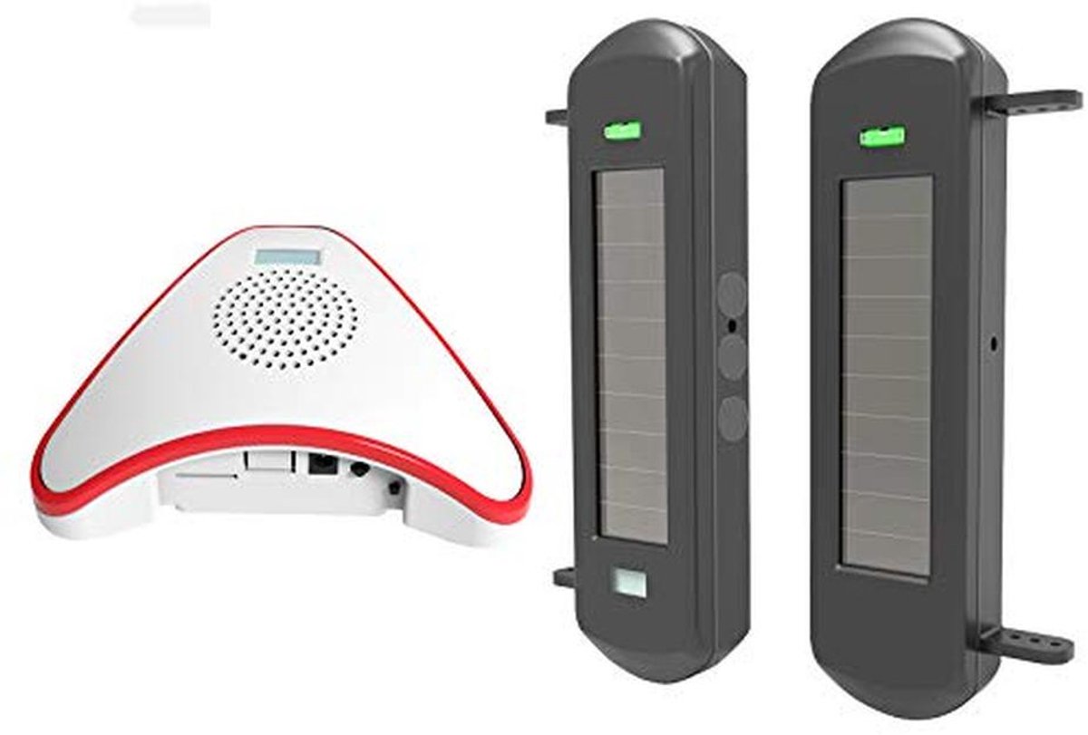 Draadloos zonne alarmsysteem met lange transmissiebereik en infrarode detectie