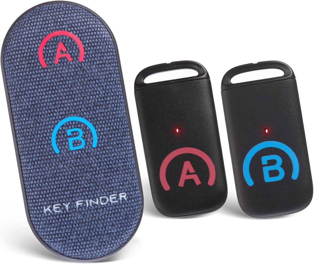 Dunnere Key Finder met Geavanceerde Afstandsbediening en 80dB Geluid, 39,9 m Werkbereik voor Sleutels en Bagage