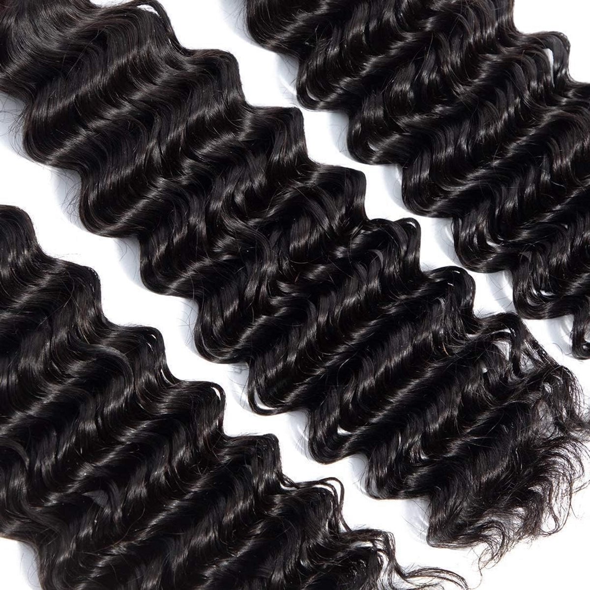 Braziliaanse Virgin Deep Wave Bundles Menselijk Haar 20 Inch Onbewerkt Golfpatroon