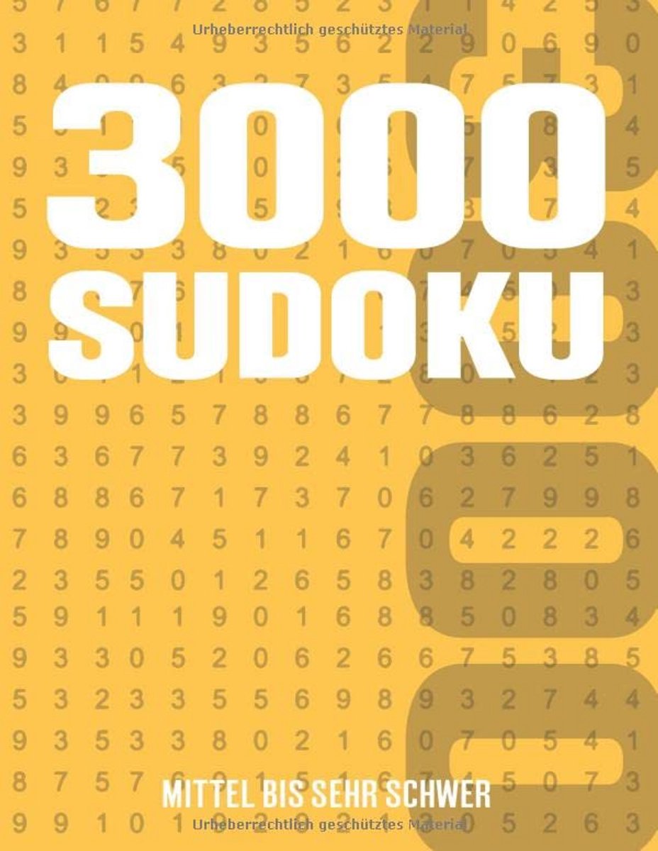 3000 Sudoku Puzzelboek: Gemiddeld tot Zeer Moeilijk Niveau voor Volwassenen en Senioren