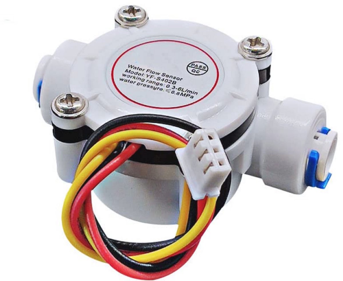 Waterstroomsensor 0.3-6L/min Hall Effect Flowmeter voor Koffiezetapparaat en Waterkoeler