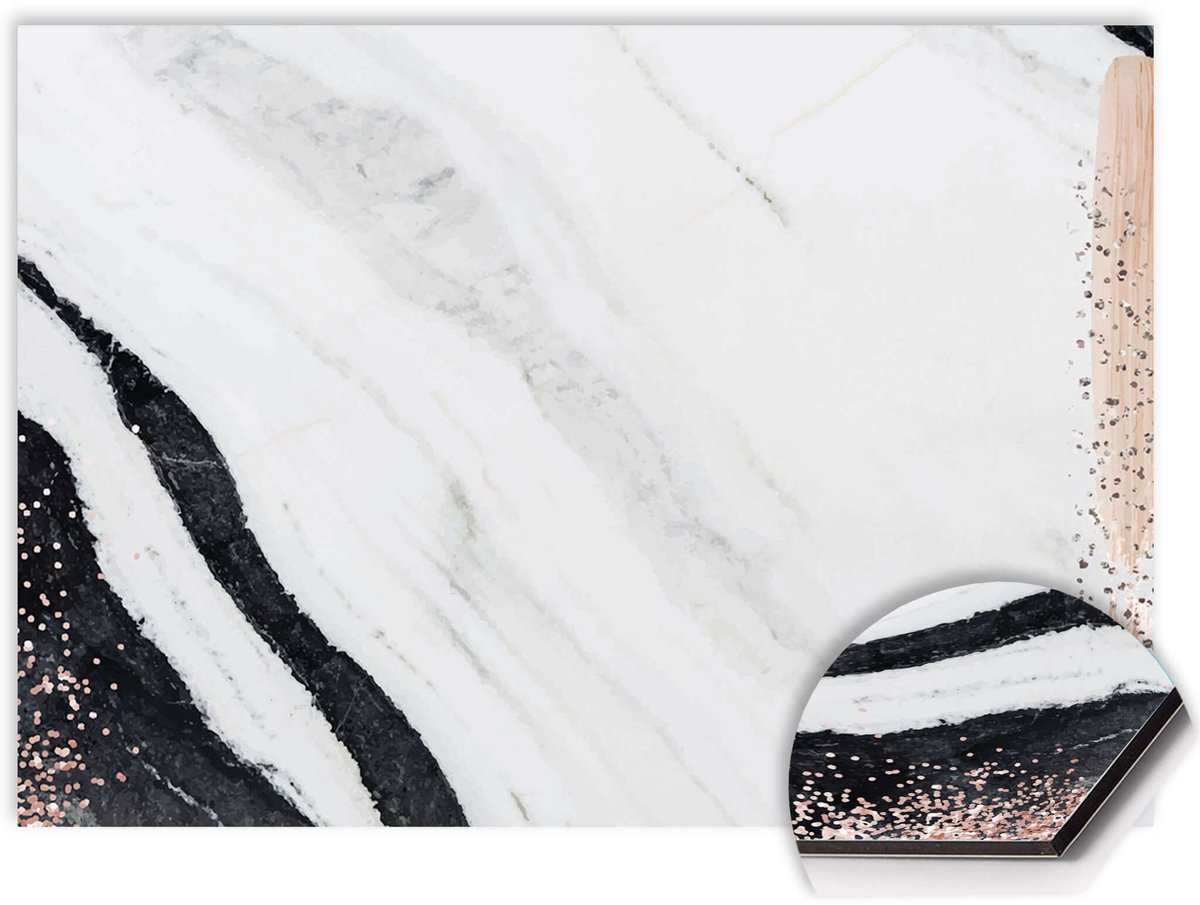 KitchenArt - Marble Blush Spatscherm - 80x40 cm - Spatscherm Achterwand Keuken - Spatwand Keuken