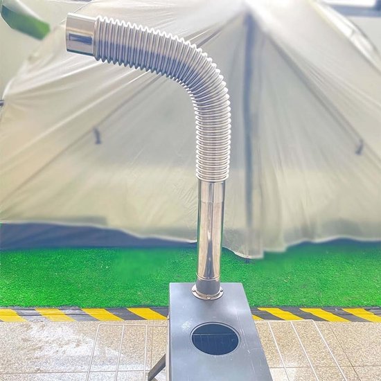 RVS Elleboog Pijp voor Houtkachels - Duurzame Rookkanaal voor Camping — afbeelding 3
