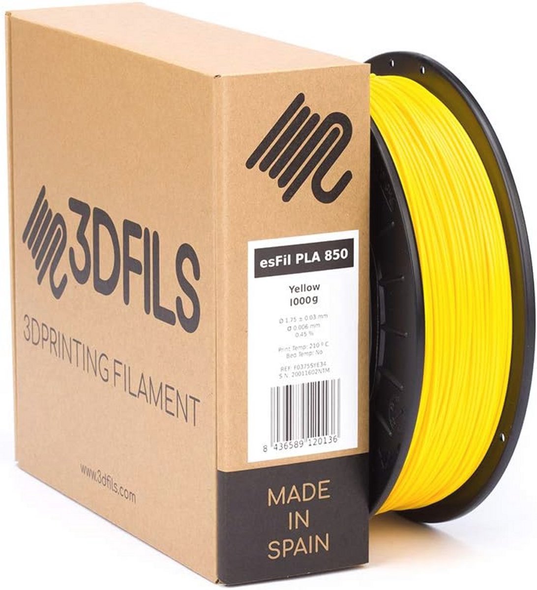 1.75 mm PLA Filament voor 3D Printers - 1 Kg Geel