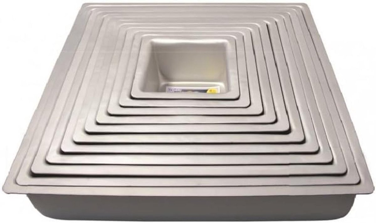 Vierkante Taartvorm Aluminium - 30,5 x 7,6 cm - Duurzaam en Lichtgewicht