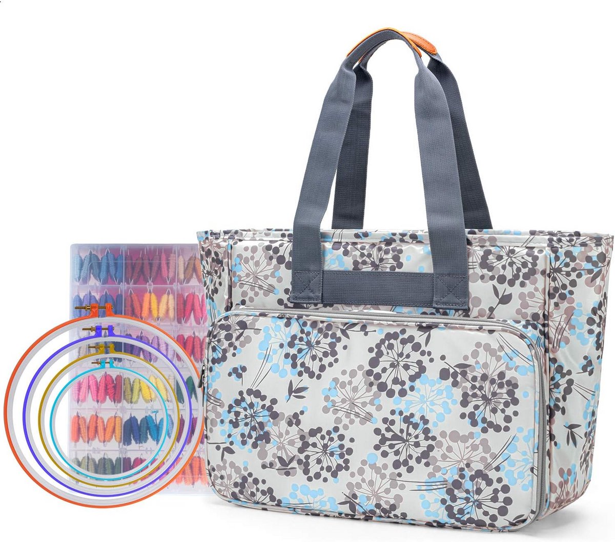 Tote tas voor borduursets - Organizer met meerdere zakken voor borduuraccessoires