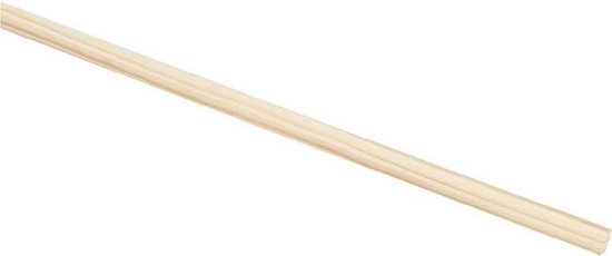 Houten bezemsteel 24 mm 140 cm - ronde kop voor efficiënte schoonmaak van Merkloos	 — afbeelding 2