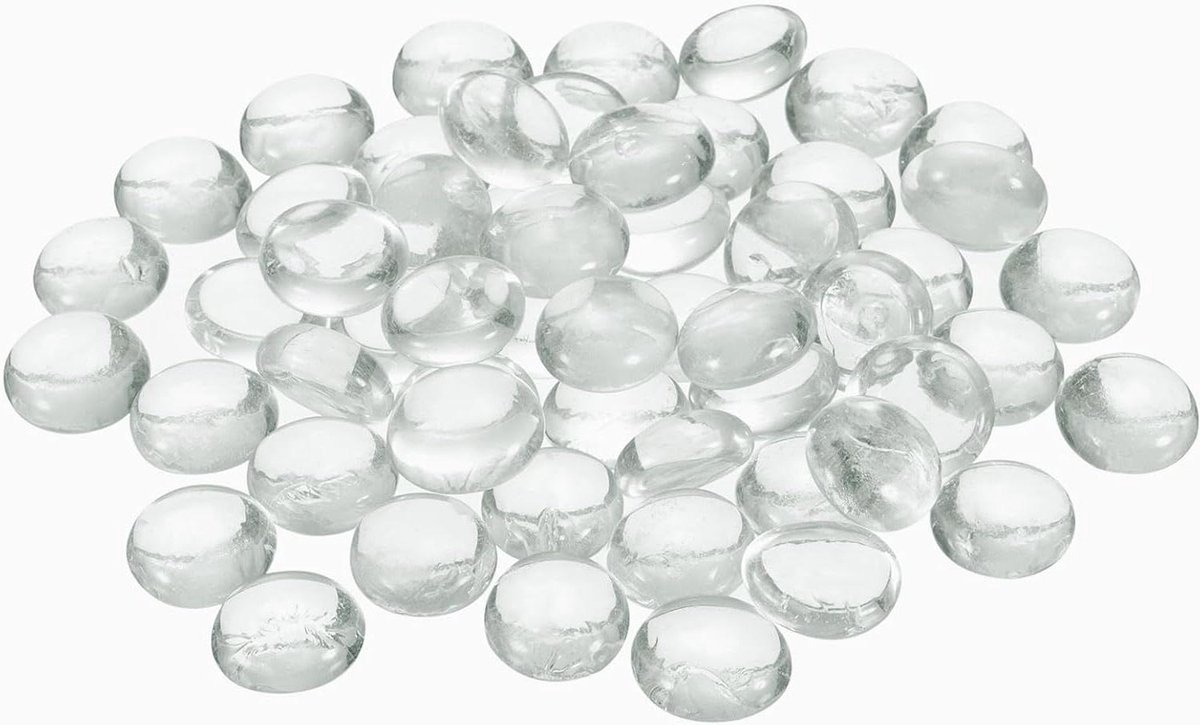 Allecta - Vuurglazen Decoratie voor Vuurkorf en Aquarium - Reflecterende Kralen - 1000 g Helder