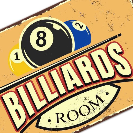 Grappige Vintage Biljartkamer Wanddecoratie en Tafelaccessoires van Merkloos — afbeelding 4