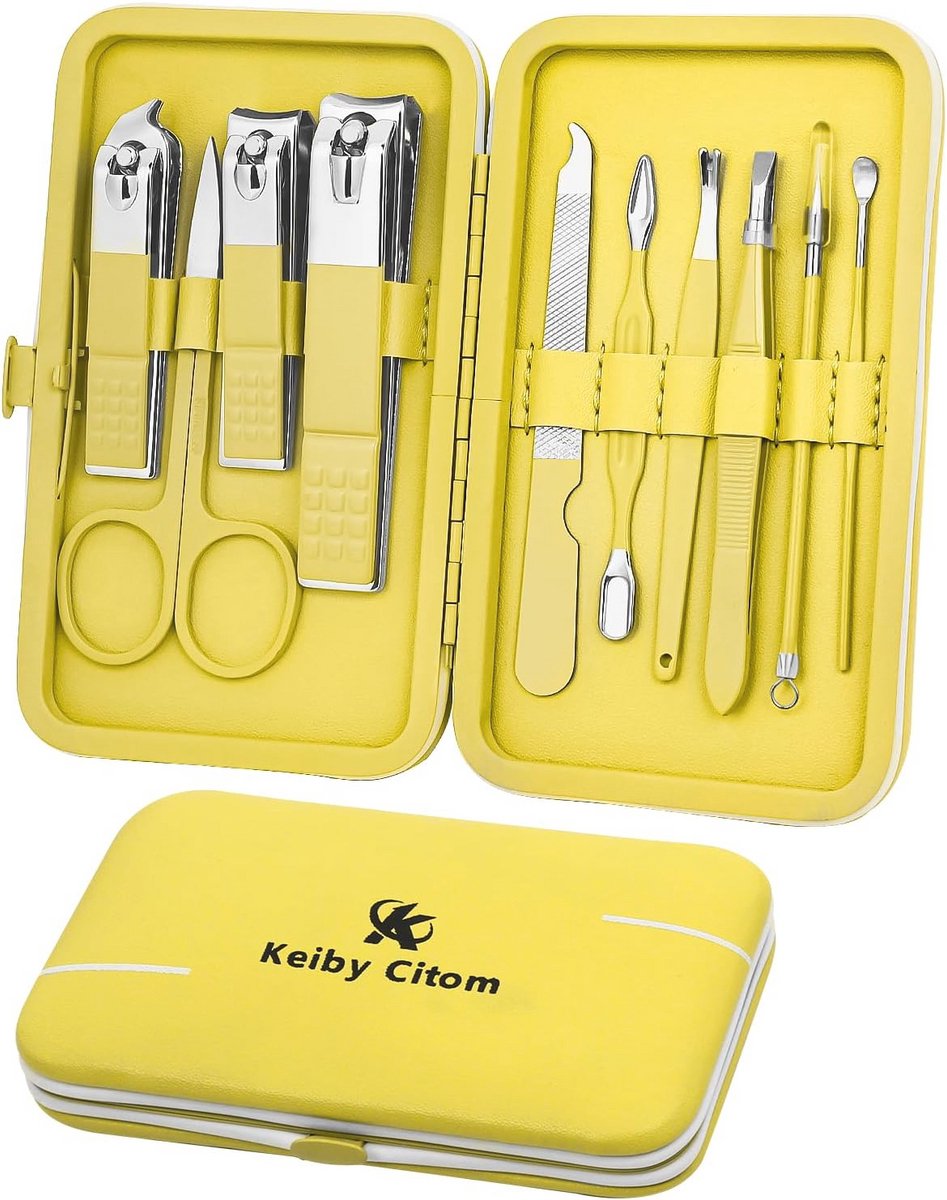 Professionele Manicure Set 10-delige Nagelverzorgingskit voor Thuis en Reizen