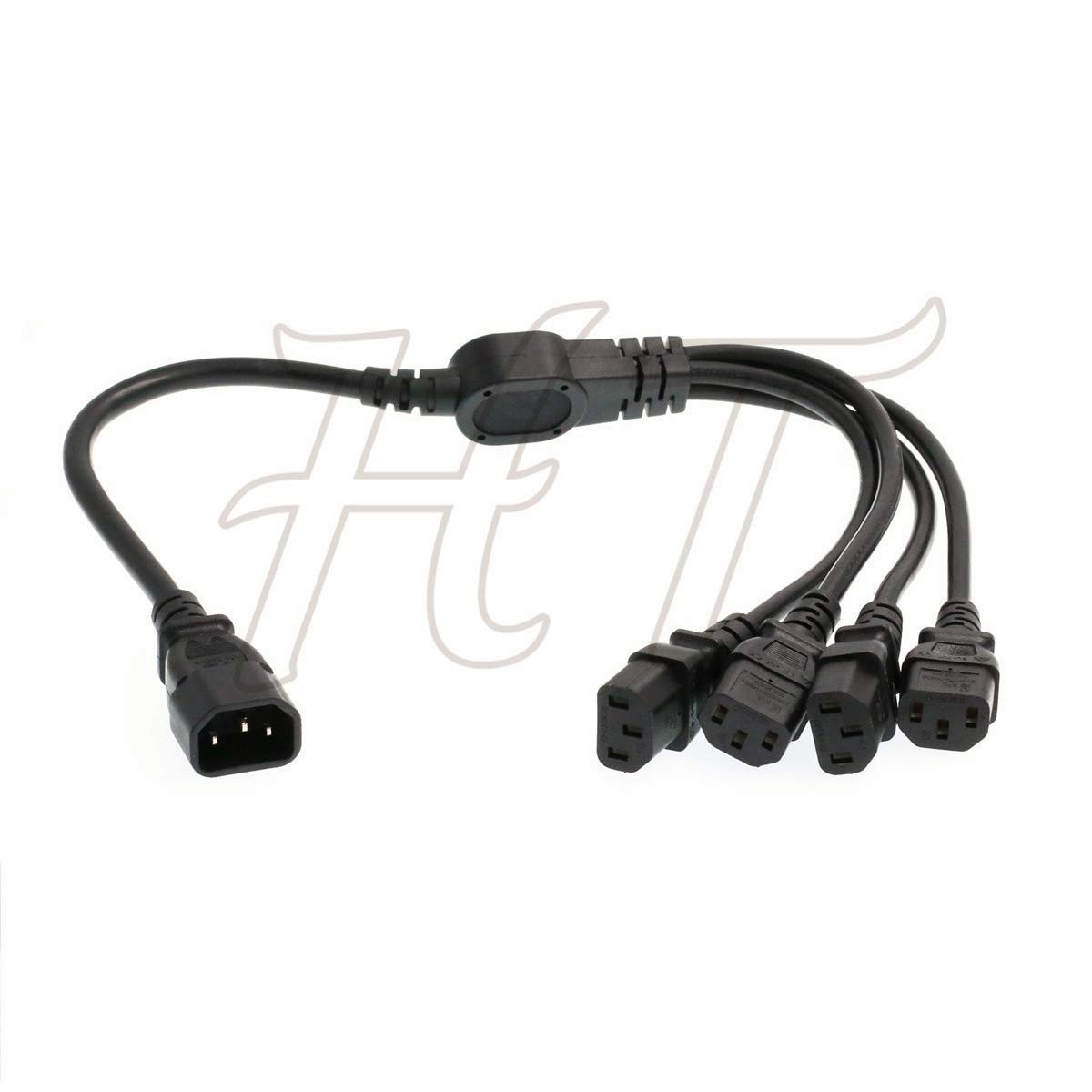Verlengkabel IEC320 C14 4 x C13 USV PDU Y Splitter 10A 250V 60cm