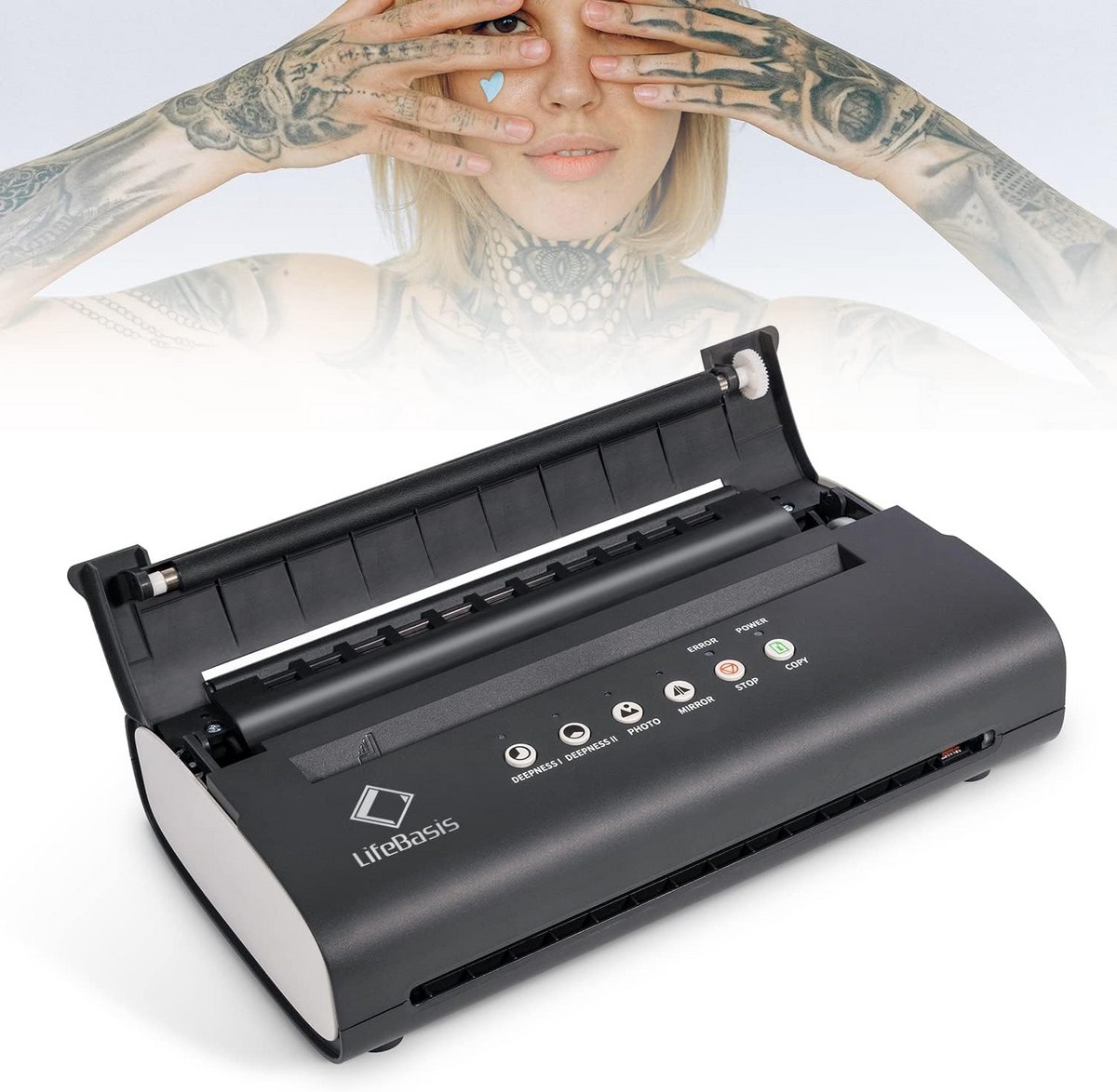 Professionele Tattoo Transfermachine voor Artiesten - Thermische Stencil Printer met 20 Vellen