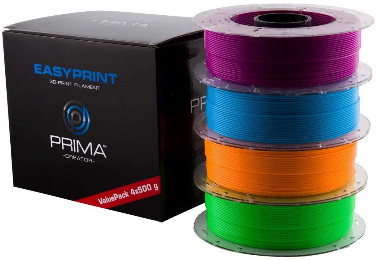 PLA Filament Value Pack - 1.75mm - 4x 500g - Neon Kleuren voor 3D-printers