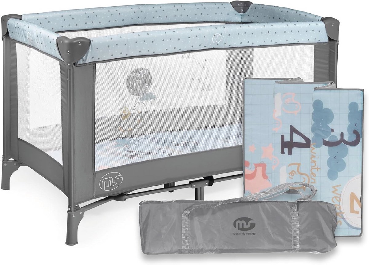 Reiswieg 120x60 cm - Opvouwbaar, Licht & Ventilerend | Geschikt voor 0+ Maanden tot 15 kg