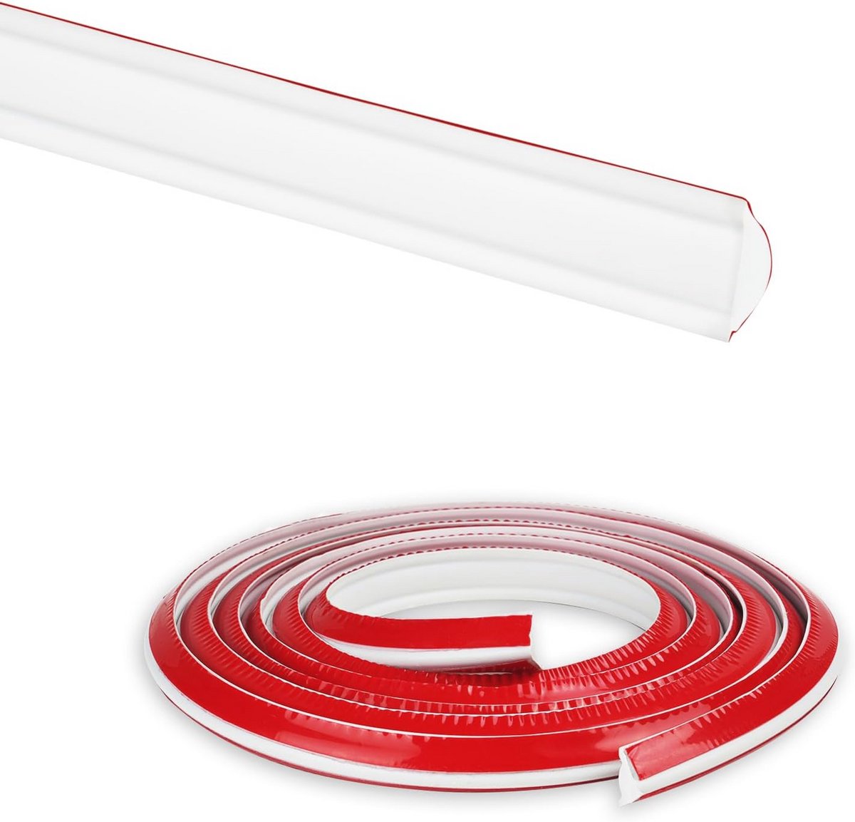 Zelfklevende PVC Plint Trim 5M - Flexibele Laminaat Kralen Moulding en Hoektrim
