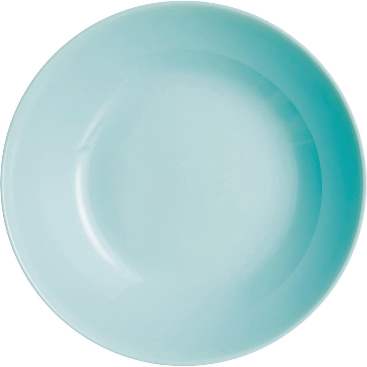 Diepe Soepborden 20 cm - Hard Glas Servies in Turquoise Blauw