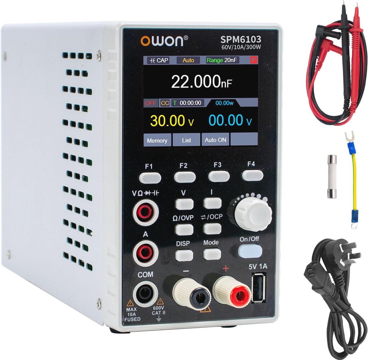 Programmeermogelijkheden voor DC Laboratoriumvoeding met Digital Multimeter - 0-60V, 0-10A, 300W