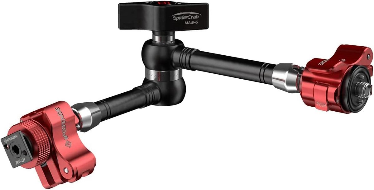 11 Inch Magische Arm voor Camera's - Scharnierend met 1/4" en 3/8" Schroefdraad, Tot 6 kg Laadvermogen