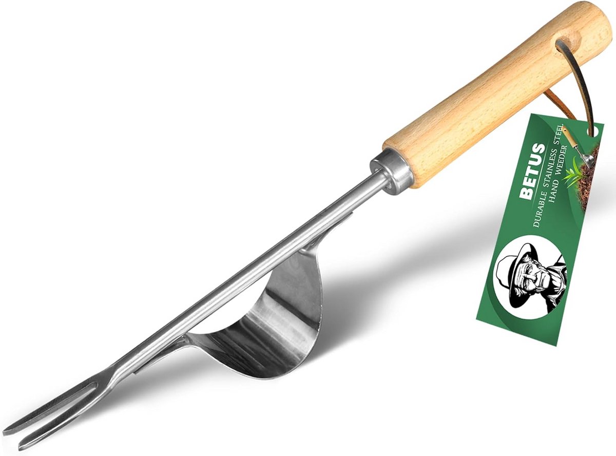 Handmatige Onkruidverwijderaar met Hefboomontwerp - Duurzaam Roestvrij Staal Tuin Tool voor Eenvoudig en Effectief Onkruid Verwijderen
