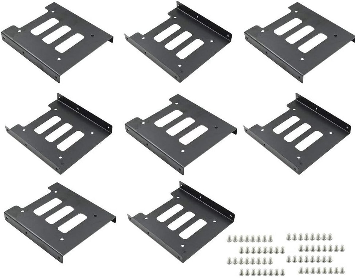 Metalen Montagebeugel Adapter voor 2.5" tot 3.5" SSD/HDD - 8 Stuks voor PC
