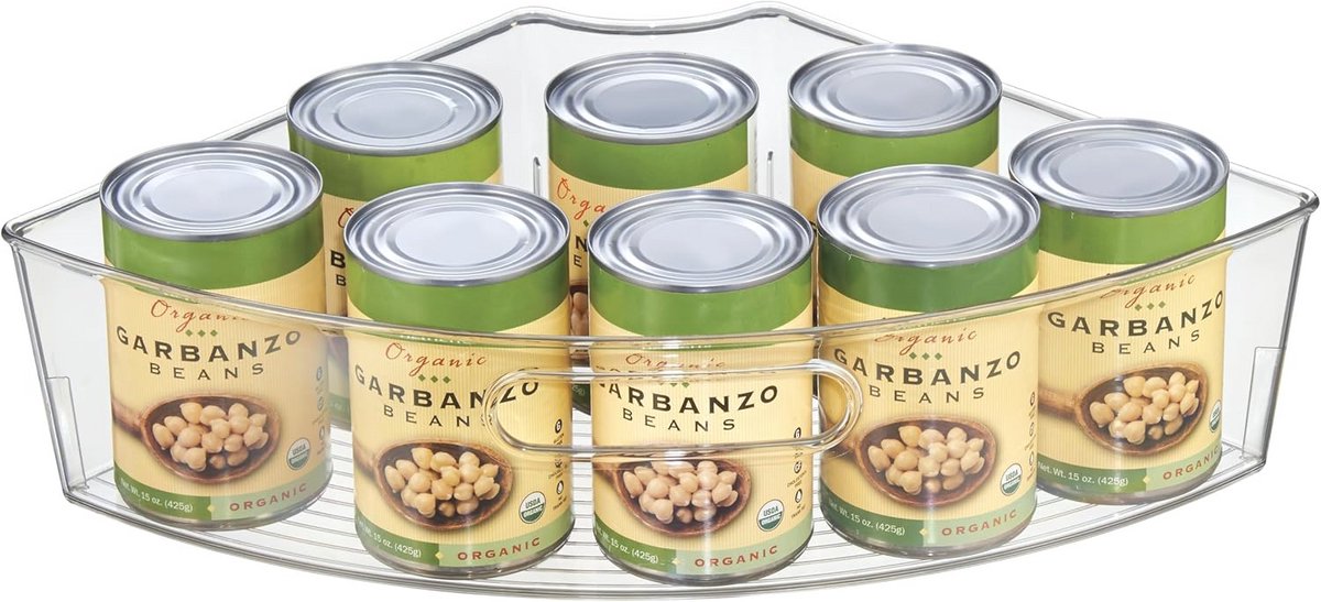Transparante Lazy Susan Kastopberger voor Efficiënte Opberging