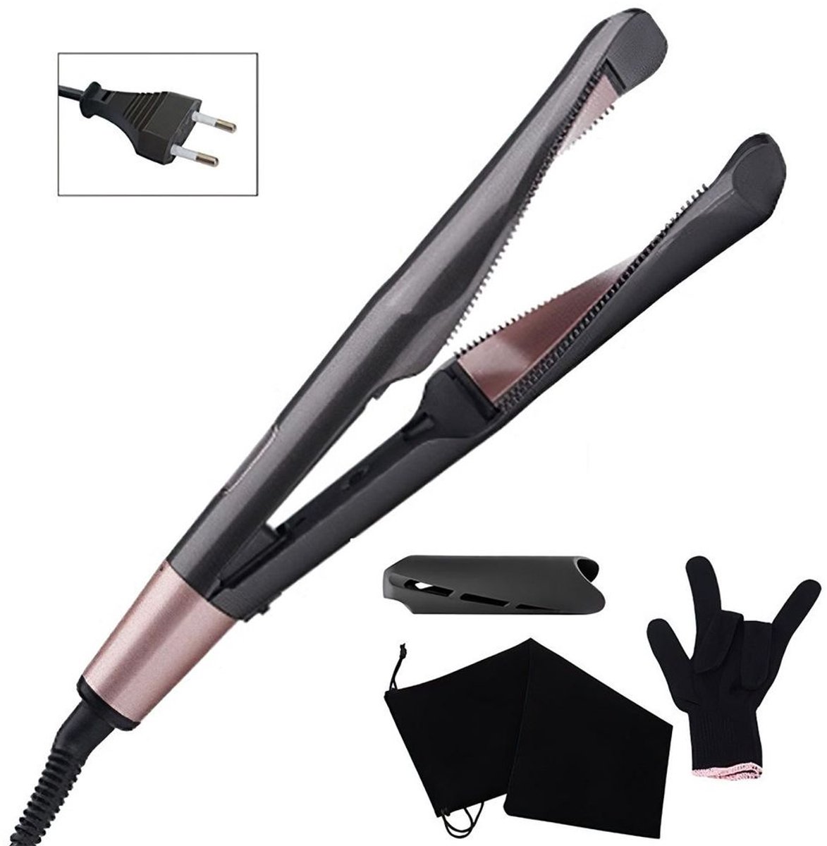Deze 2-in-1 krultang/stijltang kan zowel krullend als steil - Deze - €34,99