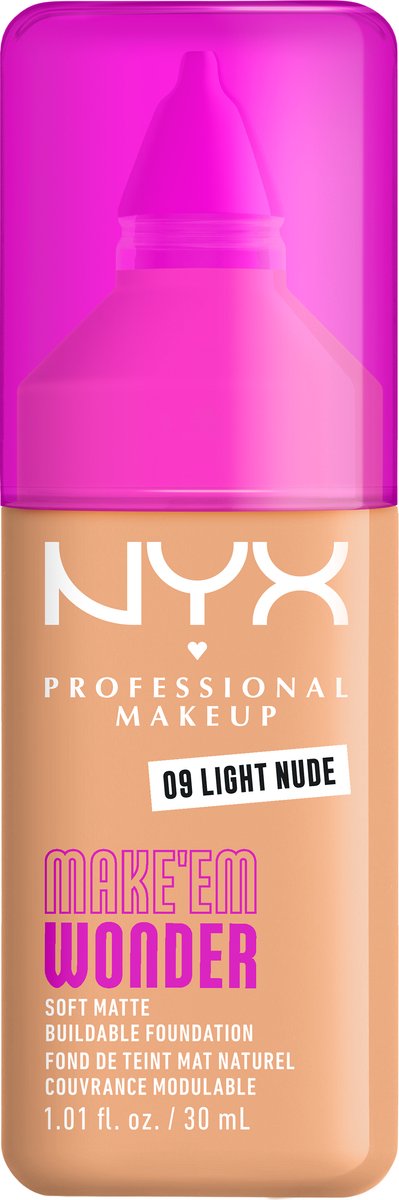 NYX Professional Make Up Make 'EM Wonder Foundation - Zachte matte finish - Light Nude