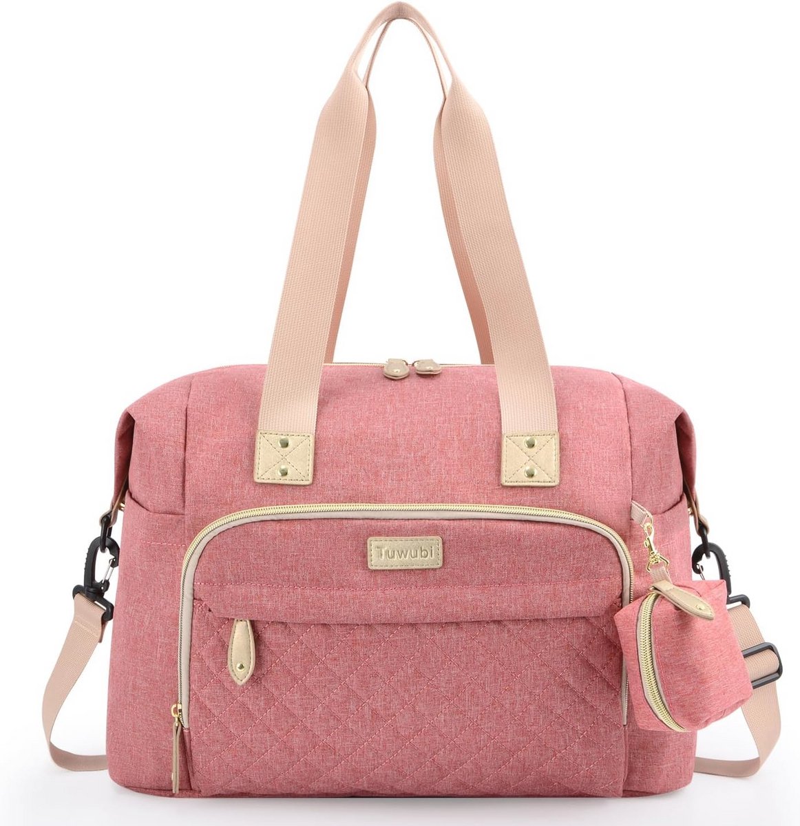 Tuwubi Diaper Bag Backpack with Pacifier Case, Large Travel Nappy Bag for Mum and Dad, Multifunctional Large Baby Bag