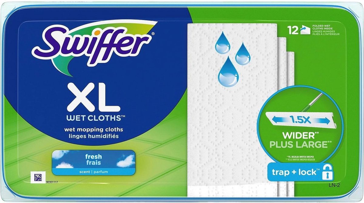 Wet Cloth Refills, XL, Gain Scent, 12-karaat. 74471