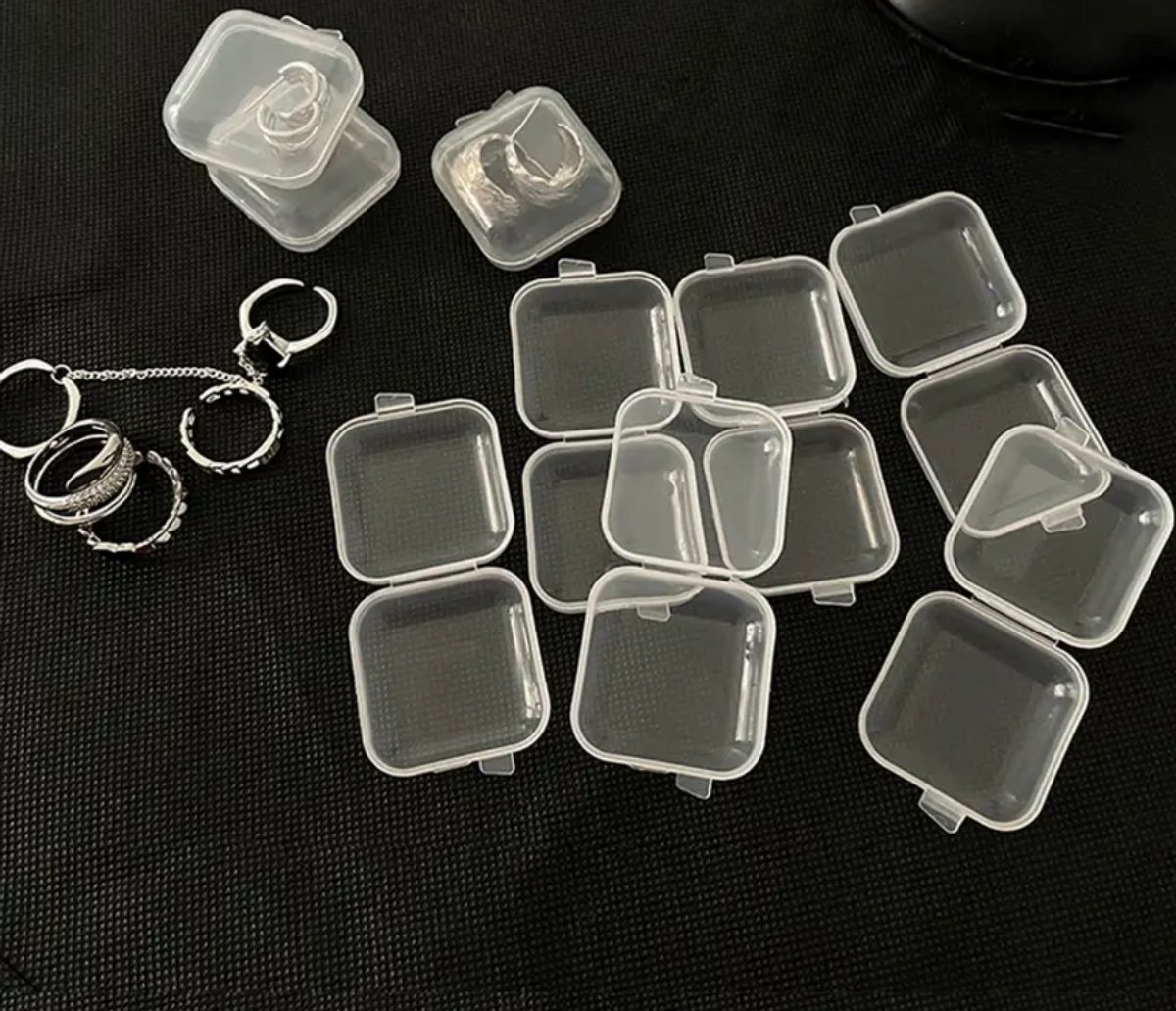 Gadgetpoint - Opbergbox voor sieraden - Opbergen - Doosjes - Set van 3 - Transparant