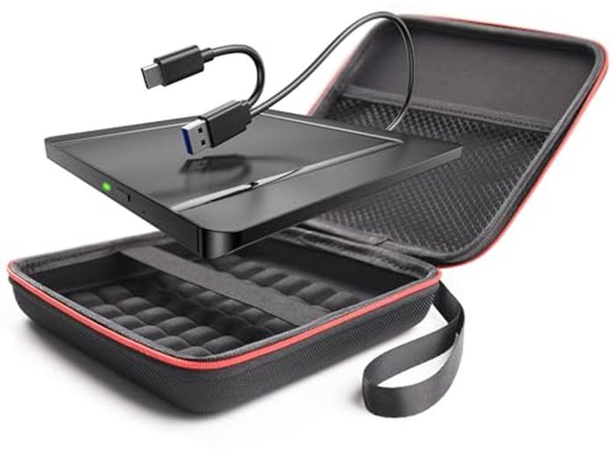 Externe CD/DVD Drives met Opbergtas - USB 3.0 Ultra-Slank