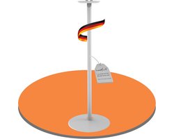 Standaard voor Sonos ONE en PLAY:1 met geïntegreerde kabelgeleiding – Hoogte 716 mm – Draagvermogen 3 kg – Wit
