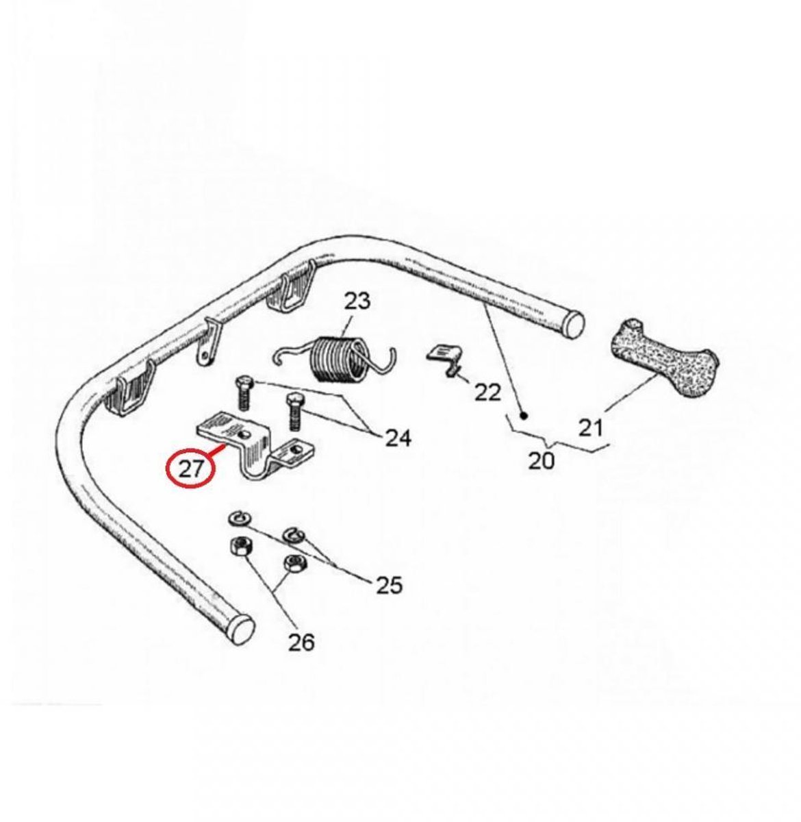 Support divers RMS pour Scooter 059188 droite / 059189 gauche Neuf