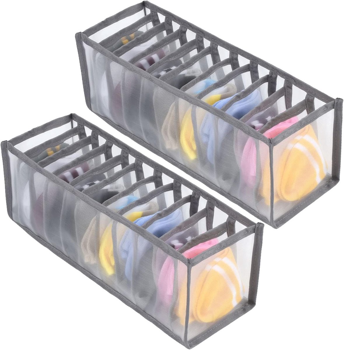 Kledingkast Organizer voor Sokken, Ondergoed, Beha's en Babykleding - Grijs
