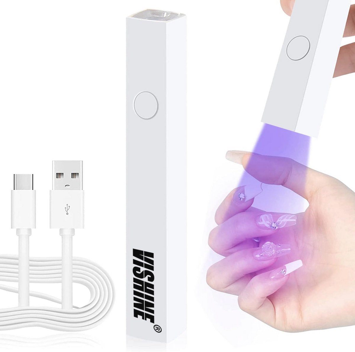 UV-lamp voor Gelnagels - Draagbare LED Nageldroger met Dubbele Lichtbron