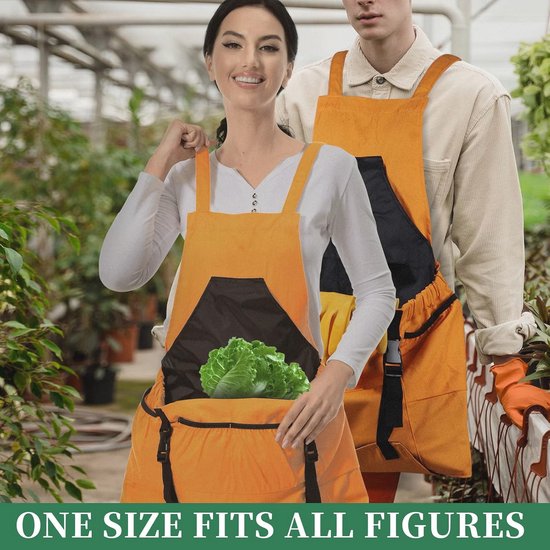 Waterdicht canvas tuinschort voor dames en heren - 227 ml - ideaal voor oogsten en tuincadeaus. — afbeelding 4