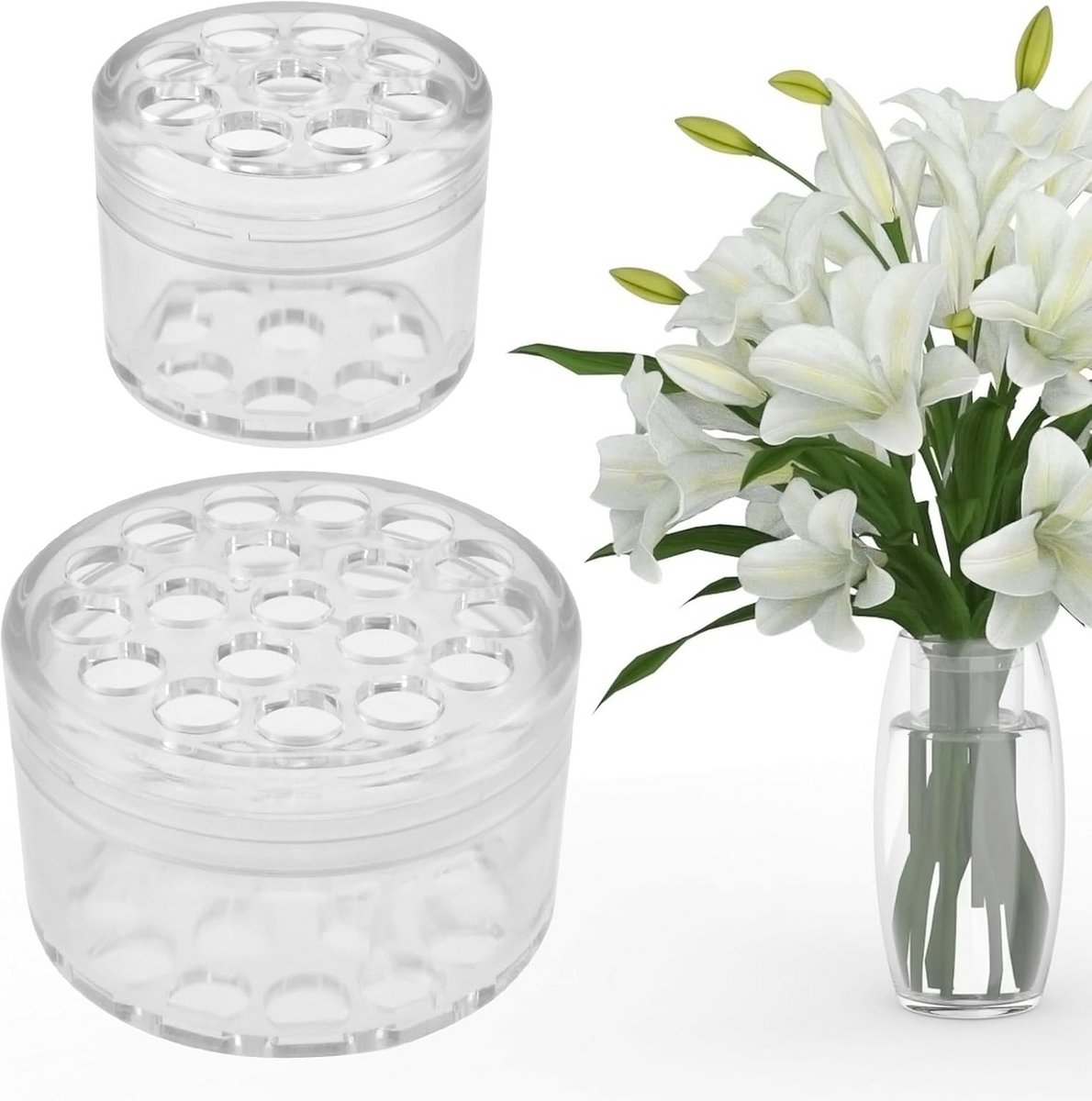 Spiraalvormige bloemstengelhouders - Set van 2 voor elegante bloemschikkingen