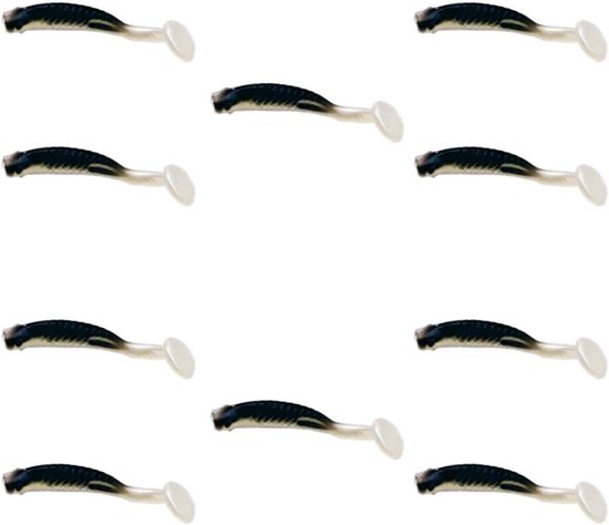 10 Stuks Mini Softbaits Rubberen Vissen Hengelaas voor Forel, Baars en Roofvis — afbeelding 2