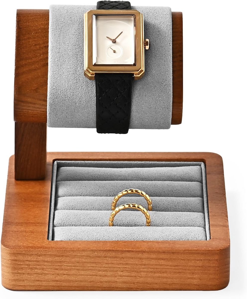 Luxe Houten Horlogestandaard voor Meerdere Horloges - Stijlvolle Display en Opslag