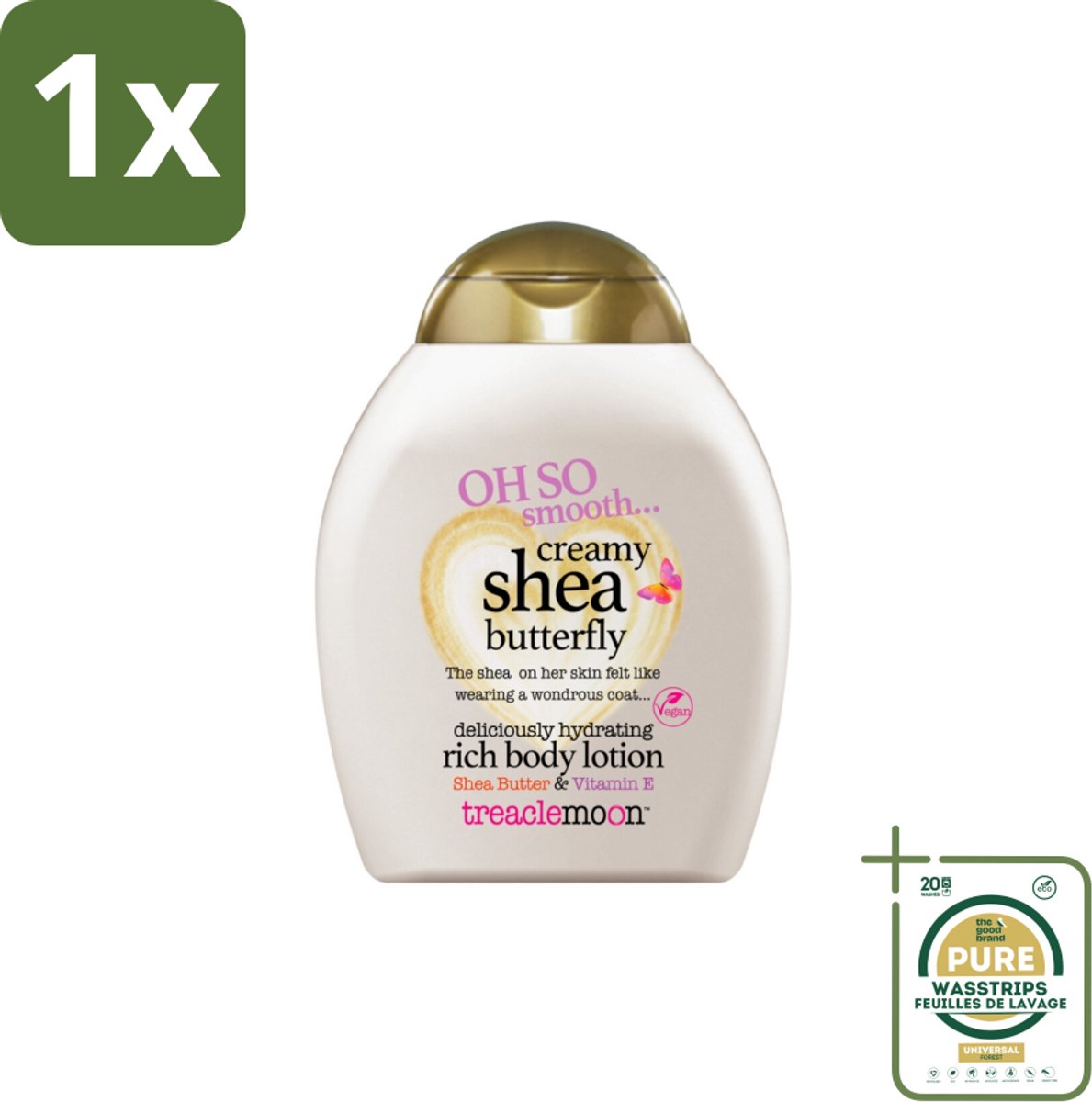 1 x Treaclemoon – Bodylotion – Creamy Shea Butterfly – 250 ml- Bodylotion - Shea Butter - Vitamine C - Hydratation - Zachte Huid