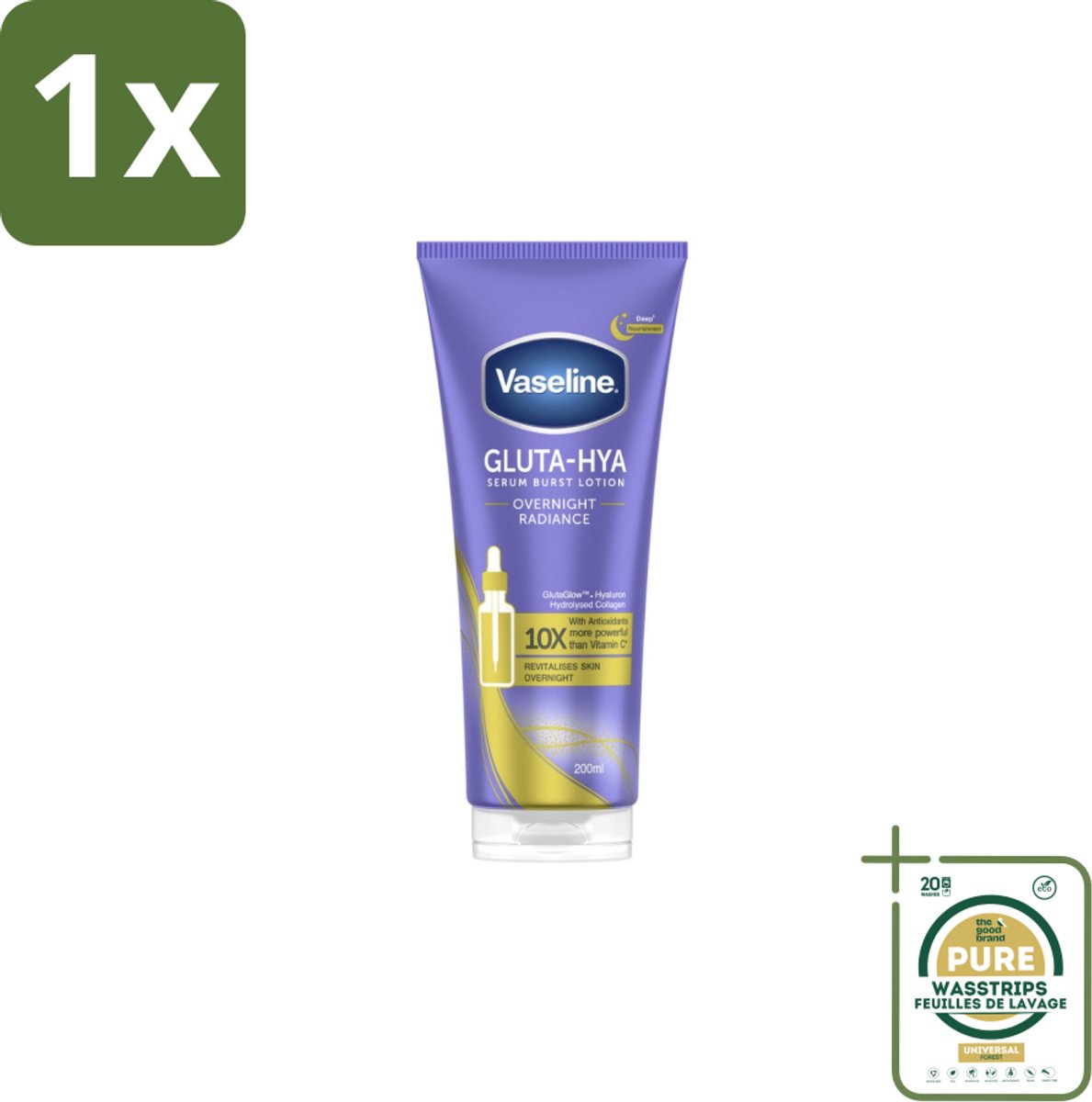 1 x Vaseline – Gluta-Hya Serum – Overnight Radiance – 200 ml- Koffiezetapparaat