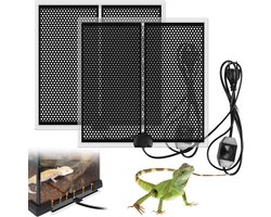 Verwarmingsmat voor reptielen - 28 x 28 cm - Instelbare warmtekussens met temperatuurregeling